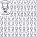 Foaincore 72 Pack Glass Candlestick Holders Bulk 2.5 Inch Taper Candle Holders Small Ritual Candle Stand Table Centerpieces for Wedding Christmas Valentine's Festival Party Dining Decorations (Clear)