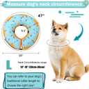 Recovery Donut Collar for Dogs & Cat,Inflatable Dog Cone Collar Alternative After Surgery,Soft Cone for Large Medium Small Dog,Adjustable Pet Neck Donut(Blue,Large)
