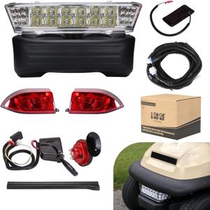 10L0L Golf Cart Headlight Kit (12V) for Club Car Precedent G&E (2004 UP)- Golf Cart Street Legal Light Kit with Tail Light Harness,Turn Signals, Hazard Flasher, Horn and Brake