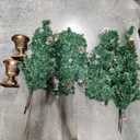 Christmas 4-Piece Set Wreaths and Wreaths Battery Box Powered LED Lights, Set of 2 Entrance Trees, White Lights, Green