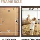 16x24 Frame, High Definition Plexiglass for 16x24 Poster Frame, Vintage 16 x 24 Picture Frame Rustic Distressed Pattern, Wall Mount Display, Brown 1Pack