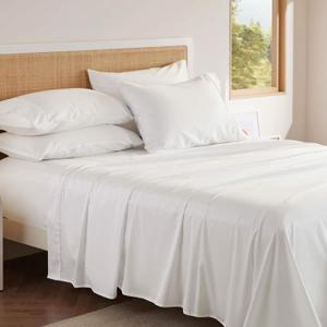 Cotton Sateen Weave Sheet Set- King / Bright White