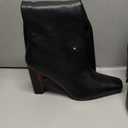 Lovee Cosee Knee High Boots for Women Square Toe Chunky Heeled Boots with Side Zipper Fashion Dress Elastic Tall Boots (8, Black)