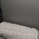 Lotus Karen Faux Fur Throw Blanket Cream White - Big Bubble Rabbit Fluff Blanket for Couch, Small Fluffy Fuzzy Cozy Blanket, Thick Furry Plush Shaggy Blankets, 50x60 Inches