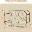 Countertop Wine Rack - 6 Bottle Freestanding Modern Gold Metal Small Wine Rack - Tabletop Wine Holder Stand for Cabinet, Pantry, Wine Bottle Storage