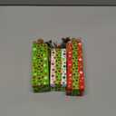 Glenmal 3 Pcs Christmas Table Centerpieces Xmas Wood Gift Boxes Decor Rustic Faux Present Blocks with Bow Ribbon for Holiday Tree Tiered Tray Decoration(Green Red White,Dot Style)