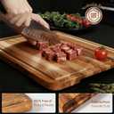 XXLarge Teak Cutting Board Non Toxic Wood Chopping Board Wooden Bamboo Charbuterie Butcher Block Heavy Duty Non Slip Teak Wood Cutting Board for Kitchen