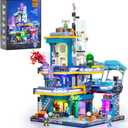 FUNWHOLE Cyberpunk Mansion Lighting Building-Bricks Set - 2524 Pcs Future City Modular Buildings Set Display Idea for Adults and Sci-fi Lovers, 18.2 Inches X 11.8 Inches X 10.5 Inches