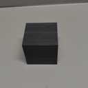 Lancoon Wooden Alarm Clock - Mini Cube LED Digital Clock with Time/Date/Temperature Display, 3 Levels Brightness and Voice Control Great for Home Office Travel - AC10Black_White