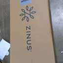 Zinus King Piper Upholstered Platform Bed with Horizontal Paneled Headboard, Wooden Slat Support, No Box Spring Needed, Easy Assembly, Eco Friendly Packaging, Dark Grey