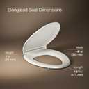 KOHLER 4734-RL-96 Rutledge ReadyLatch Soft Close Elongated Toilet Seat, Quiet-Close Lid, Grip-Tight Bumpers, Installation Hardware, Home Essentials, Biscuit