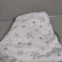 CHICHIC 60 Inch Large Christmas Tree Skirt White Tree Skirt Xmas Faux Fur Tree Skirts Christmas Decorations for Holiday Tree Ornaments Christmas Party Home Decorations with Sequin Silver Snowflakes