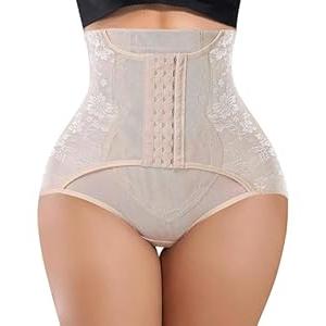 YERKOAD Tummy Control Panties for Women Shapewear Butt Lifter Short High Waist Trainer Corset Slimming Body Shaper Underwear (Medium, Beige)