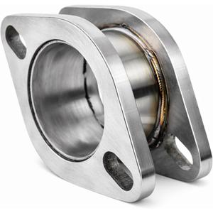 2 1/2 Inch OD (2.5") 2 Bolt Exhaust Flange Double Flanged Connector Pipe, T304 Stainless Steel Weld-On Adapter, Universal Exhaust Coupler, Exhaust Pipe Fittings for Exhaust System Repair