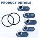 Uxcell 10Pcs AS-327 O-Rings, Nitrile Rubber O-Rings 1-3/4" ID, 2-1/8" OD, 3/16" Width Round Sealing Gasket for Hydraulic Pneumatic Systems Sealing Repair (90 Durometer, Black)