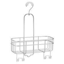 IDesign Euro Metal Hanging Bathroom Shower Caddy With Swivel Hook