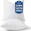 MIULEE 24x24 Pillow Inserts,Down Alternative Pack of 2 Euro Decorative Throw Pillows for Sofa Couch Bed, Ultra Soft Fluffy Bed Sleeping Form
