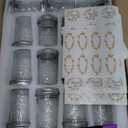 SPANLA Mason Jars 8 oz, 24 Pack Canning Jars 8 oz Half Pint Glass jars with Regular Lids and Bands, Small Mason Jars with Lids Ideal for Jelly Jam Honey Wedding Favors Shower Favors Food