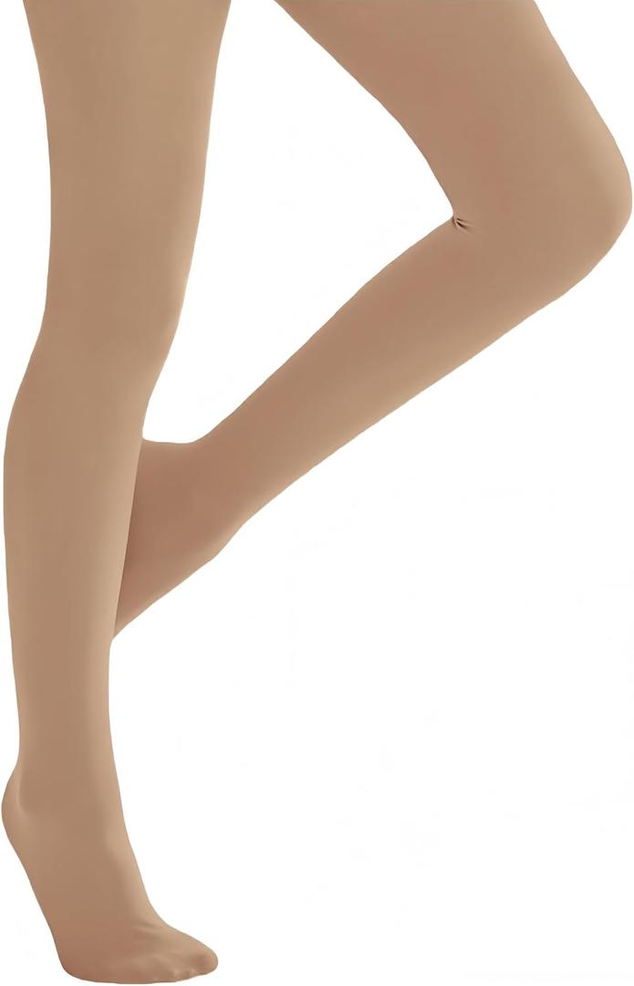 leg elegant Ballet Footed Dance Tights for Toddler and Kids Girls 50D (11-13 Years, Nude)