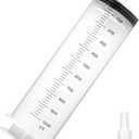 1000ml Extra Large Syringe with Tip Adapter, Sterile and Individual Sealed, Plastic Garden Syringe for Liquid, Paint, Epoxy Resin, Oil, Watering Plants, Refilling