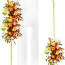 Putros Metal Arch Backdrop Stand 6.6FT Gold Wedding Balloon Arched Backdrop Stand Square Arch Frame for Birthday Party Bridal Baby Shower Ceremony Decoration