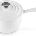 Le Creuset Enameled Cast Iron Signature Saucepan, 1.75 qt., White