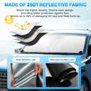 KUST Windshield Sun Shade for Volkswagen Atlas Accessories 2018-2024 2025 2026 VW Atlas Cross Sport Sunshade Foldable Sun Visor Protector Blocks UV Rays Keep Your Car Cooler