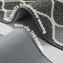 Villsure Kitchen Rugs and Mats, Non Skid Kitchen Runner Rug Absorbent Resist Dirt Kitchen Floor Mat Comfort Standing Mat Made of 100% Polypropylene Machine Washable,17.7"x59",Black (1'6" x 4'11" (Rectangular))