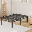 Twin Size Bed Frames 24 Inch Tall,Double Layer Heavy Duty Metal Platform | Easy Assembly,Noise Free,2in1 Base,4000lbs Capacity,6 Mattress Stoppers,Round Corner Legs,20"Storage Space,Headboard Holes