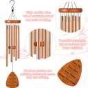 Bible Verse Wind Chimes for Outside, Christian Gifts for Women Men Religious Metal Windchimes Outdoors, Floral Cross Design Home Garden Patio Yard Decor