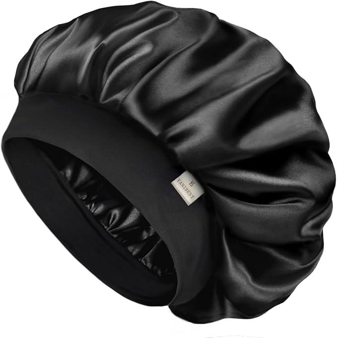 YANIBEST Bonnet for Men Hair Bonnet for Sleeping Double Layer Satin Bonnets for Black Women Curly Hair Sleep Cap