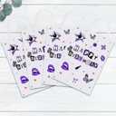 Brattol 16 Pieces Purple Happy Birthday Goodie Bags for Pop Music Birthday Gift Snacks Treat Candy Favors Bags for Vocalist Music Tour Concert Party Fans Gathering Theme Birthday Party Decorations