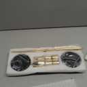 VEHHE Marble Paper Towel Holder for Kitchen Countertop, Standing Paper Towel Stand with Weighted Base & EVA Non-Slip Pad, for Bathroom or Kitchen (Gold)