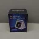 Greadio Portable CD Player,4000mAh Rechargeable CD Speaker with Bluetooth Vertical CD Player FM Radio/RGB Lights/Remote Control/Opt/USB/3.5mm Audio Jack/Handle for Home Music Lover (White)