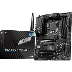 MSI PRO B760-P WiFi DDR4 ProSeries Motherboard - Supports 12th/13th/14th Gen Intel Processors, LGA 1700, DDR4, PCIe 4.0, M.2, 2.5Gbps LAN, USB 3.2 Gen2, HDMI/DP, Wi-Fi 6E, Bluetooth 5.3, ATX