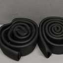 AHANDMAKER Foam Tubing for Handle Grip Support, Synthetic Rubber Handlebar Cover Grip 1.3 Inch OD 1 Inch ID 43.3 Inch Long Comfortable Non-Slip Handle Grips for Fitness Equipment Bicycle, Black, Pack 2