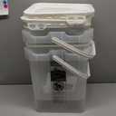 House Naturals Clear Food Grade Made in USA Plastic Bucket with lids, (Pack of 2) (5 Gallon)