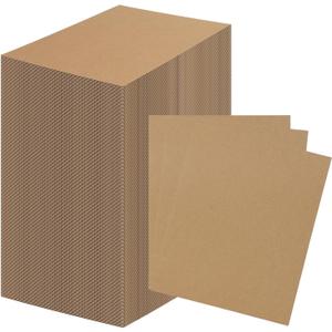 RLAVBL 200 Pack 8x10 Brown Corrugated Cardboard Sheets, Flat Cardboard Inserts for Shipping, Mailing, Packing, DIY Crafts