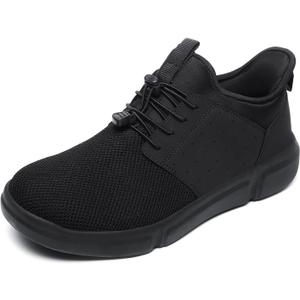 Diabetic Shoes for Men Wide Slip-on Shoes for Swollen Feet Walking Shoes for Elderly Foot Pain Relief Neuropathy, Black, 16