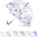totes Kids Lightweight Dome Canopy Bubble Umbrella with Wind and Rain Protection (OCEAN PRINCESS)