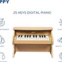 ZIPPY Kids Piano Keyboard, 25 Keys Digital Piano for Kids, Mini Music Educational Instrument Toy, Wood Toy for Toddlers Girls Boys (Oak)