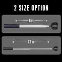 Premium Press-Lock Golf Ball Retriever 9Ft / 12Ft / 14.5Ft / 16.3Ft with Reinforced Stainless Steel Shaft & Non-Slip Rubber Grip, Golf Ball Retriever Telescopic for Water