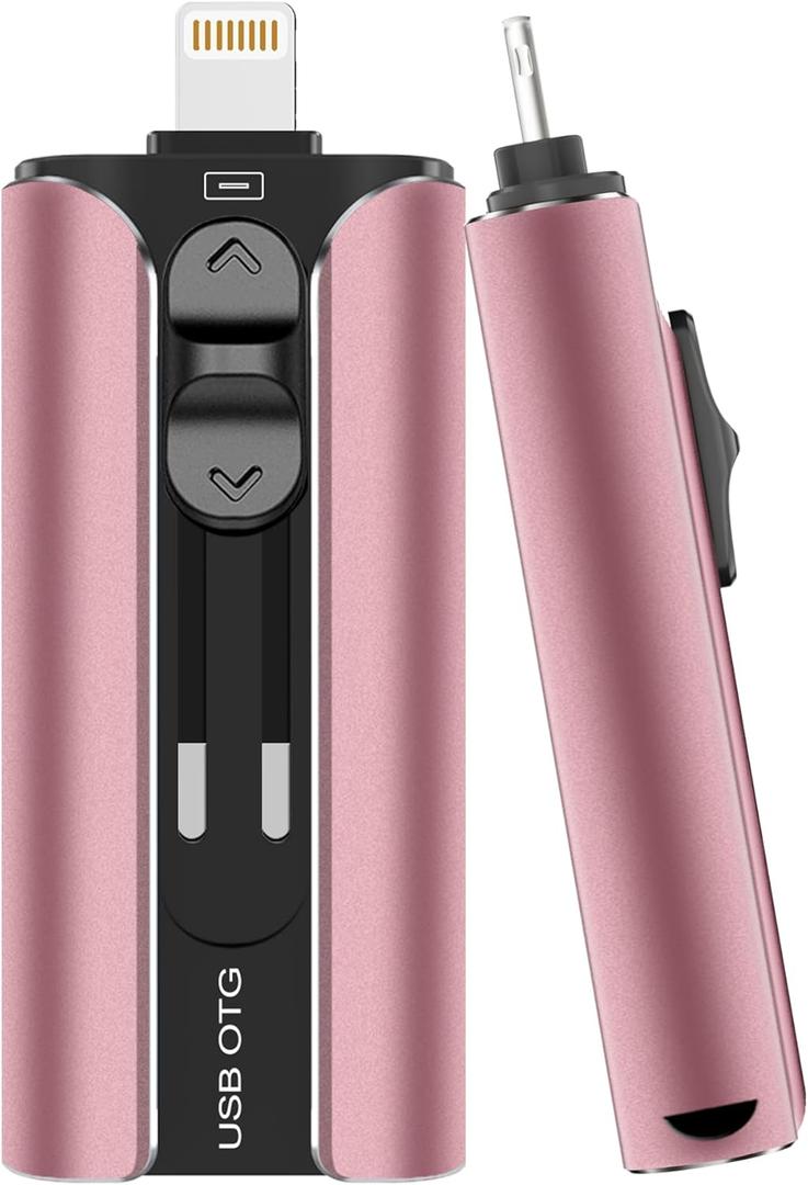 MFi Certified 512GB Flash Drive for iPhone USB Memory Stick Thumb Drives, High Speed USB Stick iPhone Flash Drive for Photos Videos,Photo Stick External Storage for iPhone/iPad/Android/Laptop (Pink)