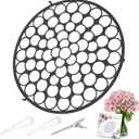 Flower Arrangement Holder 7in Floral Grid Flower Frog Arranging Tool Wire Arranger Twist for Vase Floral Ikebana Stems Holder Bouquets Plant Fixation(7in Black)