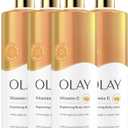 Olay Brightening Body Lotion for Women with Lightweight Vitamin C, Visibly Improves Skin, 17 fl oz (Pack of 4) - Packaging may vary