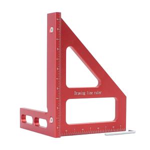 6" Imperial 3D Multi-Angle Measuring Ruler,45/90 Degree Aluminum Alloy Woodworking Square Protractor,Drawing Line,Miter Triangle Ruler High Precision Layout Measuring Tool for Woodworking