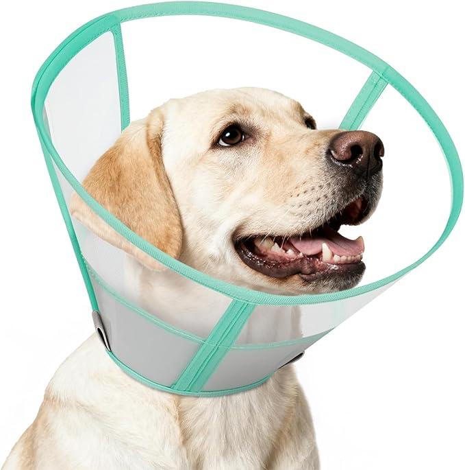 Soft Dog Cone Alternative After Surgery, Elizabethan Pet Recovery Collar for Small Medium Large Dogs, Comfortable Dog Head Cone to Stop Licking