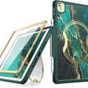 Clayco Nebula Case for iPad 9th/8th/7th Generation Case 10.2 Inch 2021/2020/2019, Multi-Angle Viewing Full Body Stand Cover for iPad 10.2" with Built-in Screen Protector & Pencil Holder, Prasio