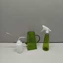 Goowin Indoor Plants Watering Can - Long Spout 47 oz with Bonus 16 oz Spray Bottle & 8.5 oz Squeeze Bottle, Green