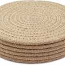 8 Inch Trivets for Hot Dishes, Hot Pots and Pans, Thick Heat Resistant Large Coaster for Kitchen, Hot Pads, Kitchen Essentials, Kitchen Decor for Table & Countertop, 6 Pcs